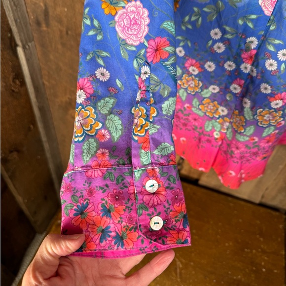 Johnny Was Cotton Blouse - Size Medium - Picture 4 of 12